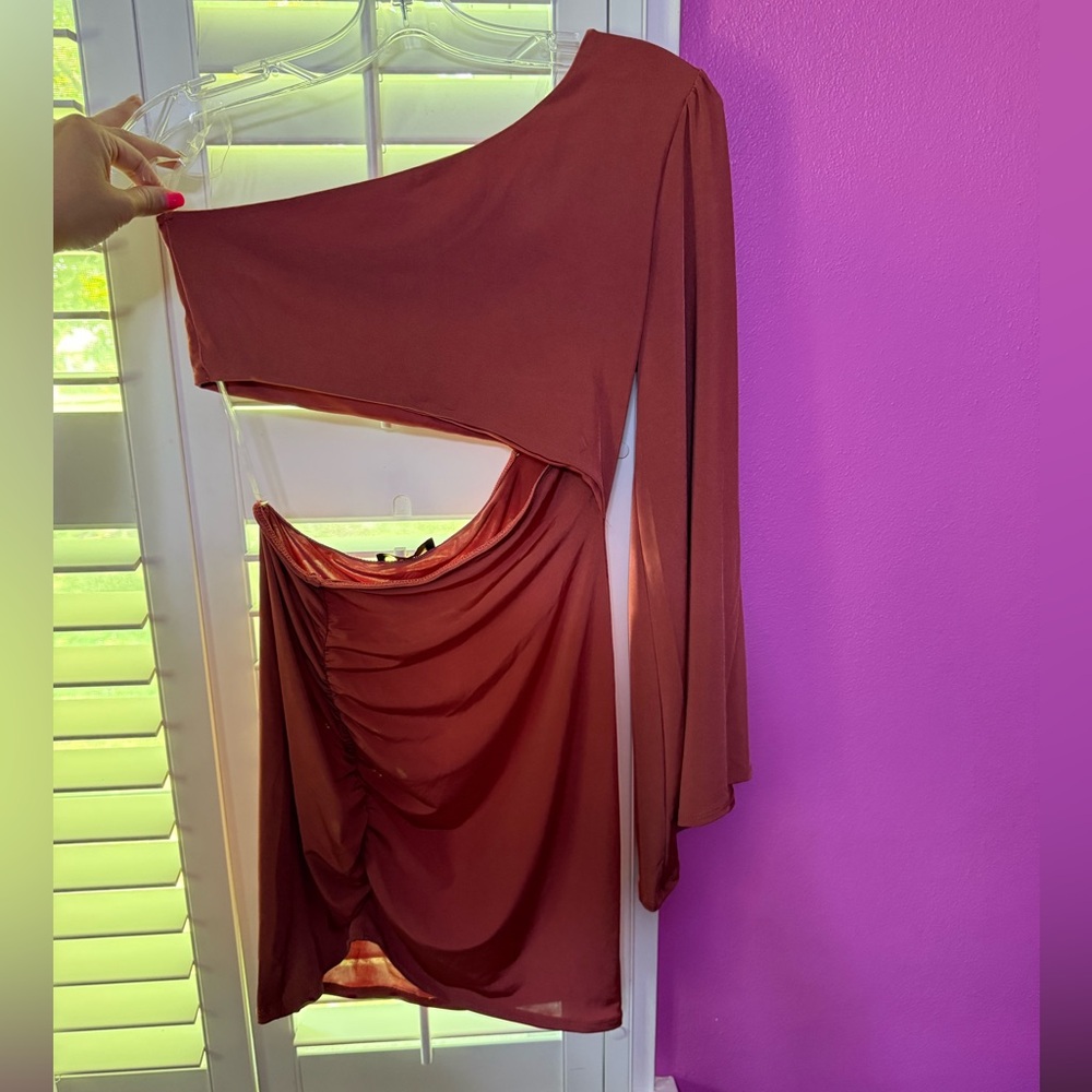 Chic One-Shoulder Cutout Dress